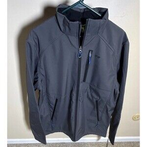 Koppen Wind Shear Softshell Jacket Mens Large Gray Full Zip Windproof NWT